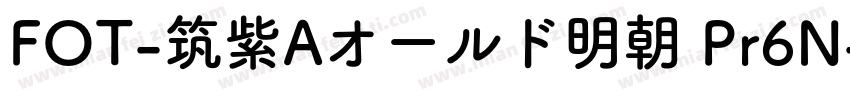 FOT-筑紫Aオールド明朝 Pr6N字体转换